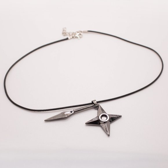 Naruto Shippuden Hidden Leaf Ninja Tools Shuriken & Kunai Necklace (New) - Picture 2 of 2